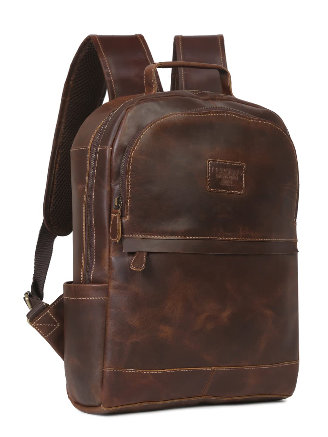 TEAKWOOD LEATHERS Travel College Laptop Backpack Men Women -Brown