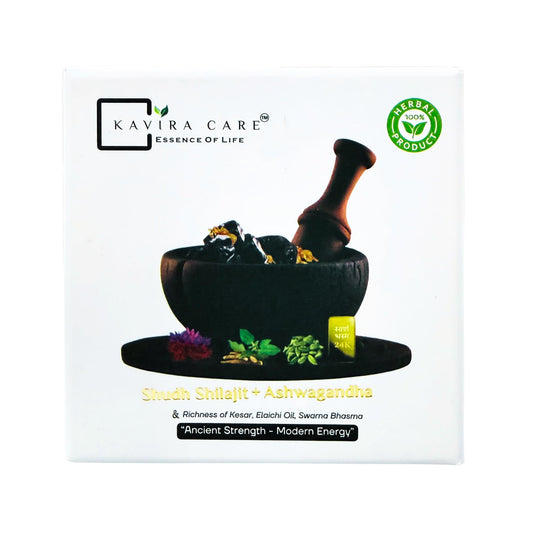 Kavira Shudh Shilajit – 250mg/serving, 80 Serving, 100% Pure Kashmiri Kesar & Elaichi
