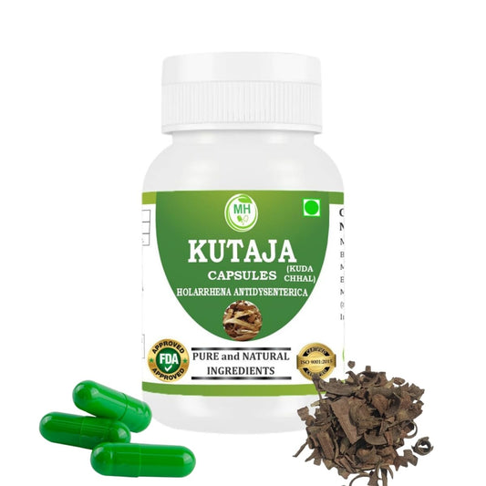 Morsan Healthcare KUTAJA Capsules – 60 Veg Capsules | Holarrhena Antidysenterica Extract | Natural Herbal Supplement | Ayurvedic Wellness Support (pack of 1)