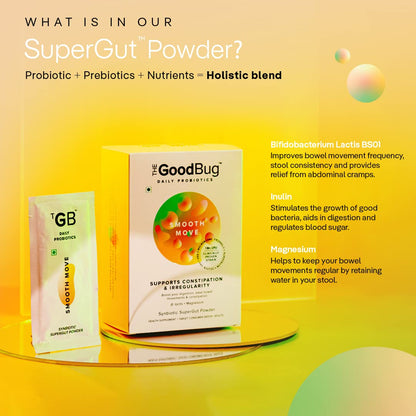 The Good Bug Smooth Move SuperGut Powder for Constipation Relief & Bowe- image 6