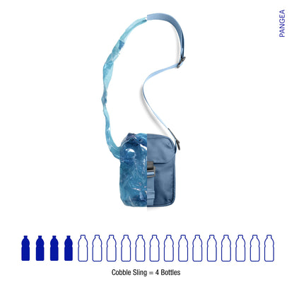 DailyObjects PET Deep Sea Cobble Sling Crossbody Bag for Men & Women I 100% Recycled from Used Plastic Bottles I Stylish, Durable, Travel Friendly Handbag with MultiIutility | Handcrafted In India