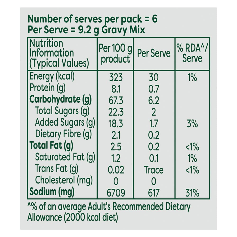 Knorr Chinese Manchurian Gravy Mix, Serves 6, 55 grams