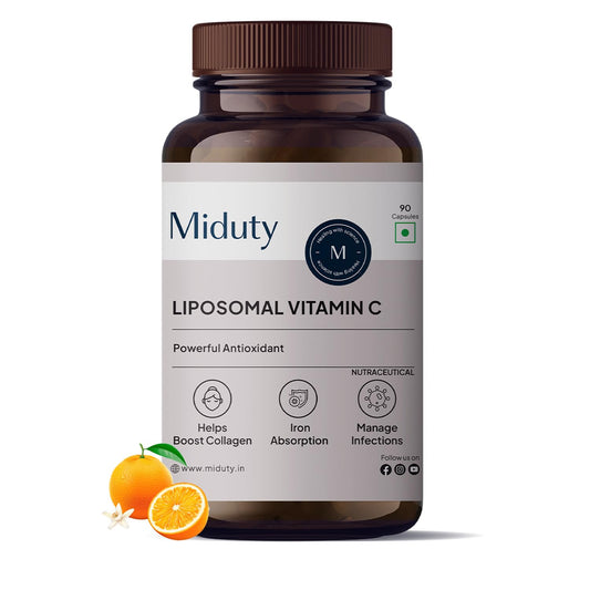 Miduty Liposomal Vitamin C Supplement Bioavailability, Antioxidant Vitamin, Skin