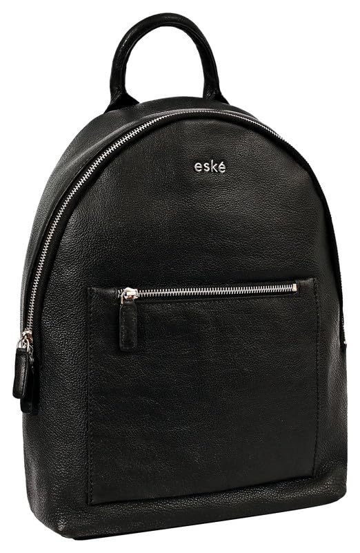 eske Sebastian - Genuine Leather Unisex 30 L Backpack - Fits Upto 13" Inch Laptop - Trolley Strap - Water Resistant - Spacious Compartment - Adjustable Strap