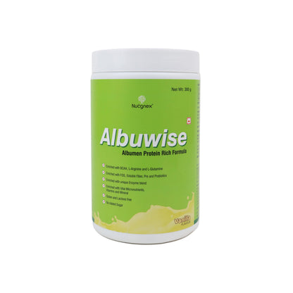 Nucgnex Albuwise Albumen Protein rich Formula powder 300g - Vanilla Flavor