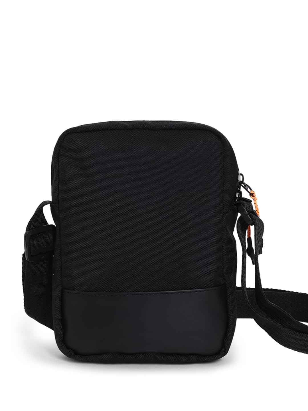 Jack & Jones Men's Polyester Black Mesh Detail Sling Bag