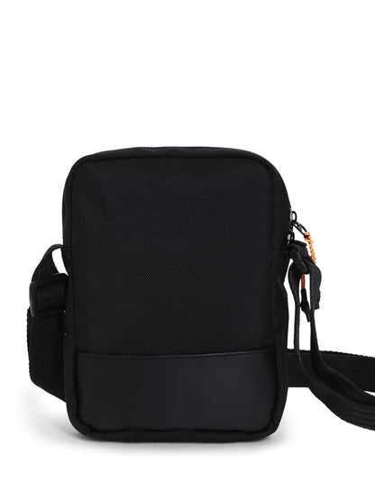 Jack & Jones Men's Polyester Black Mesh Detail Sling Bag