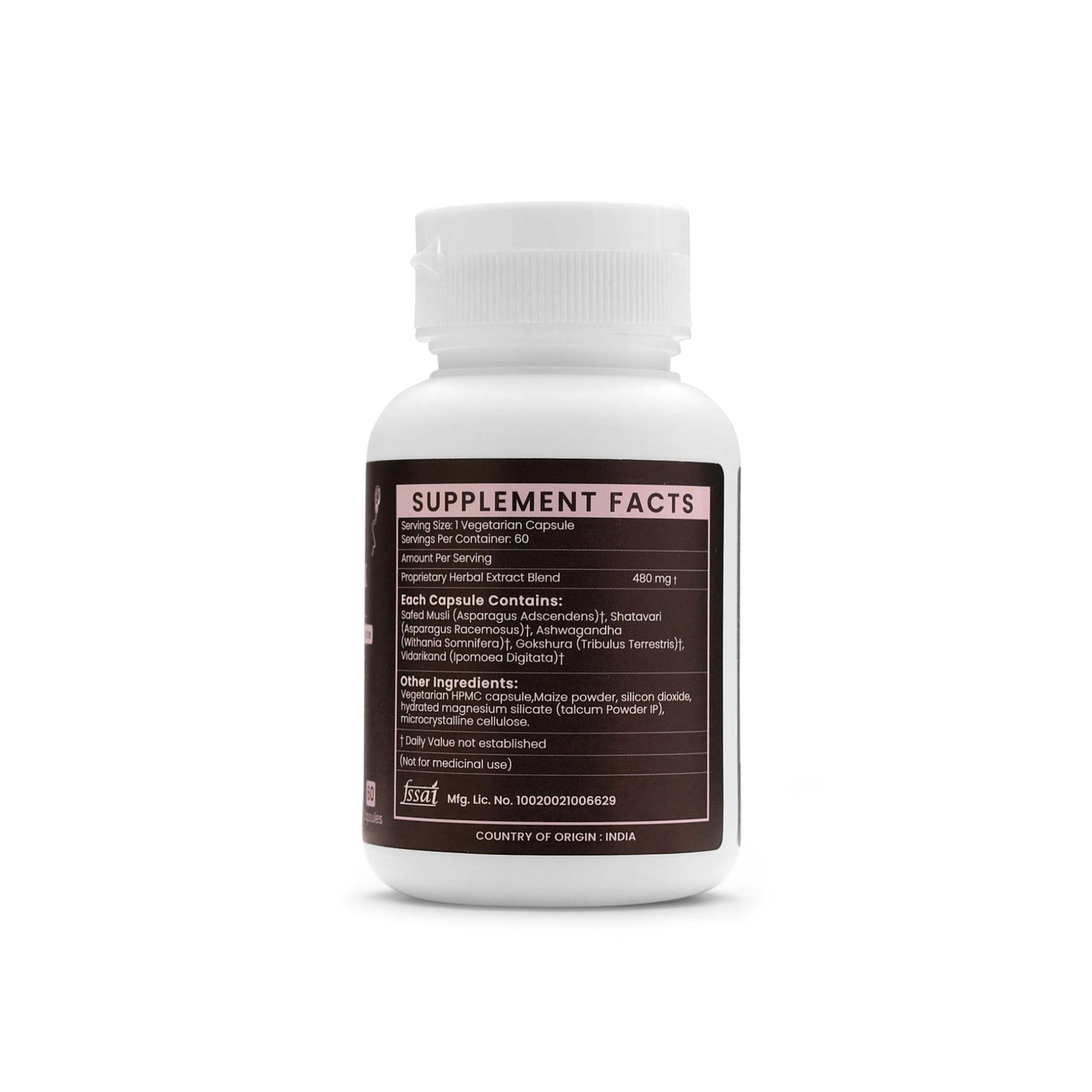 Ayurleaf Herbals- Spertomax Extract Blended Capsules 480mg 60 Veggie capsules - Improve Your Fertility Naturally