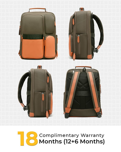 EUME Eclipse 20L Laptop Bag for Boys & Girls | Large Backpack for Men & Women | 2 Compartment Office & College Bag | Fits 15.6" Laptop | Nylon Fabric | Bagpacker Bag for Women, Girls & Travel