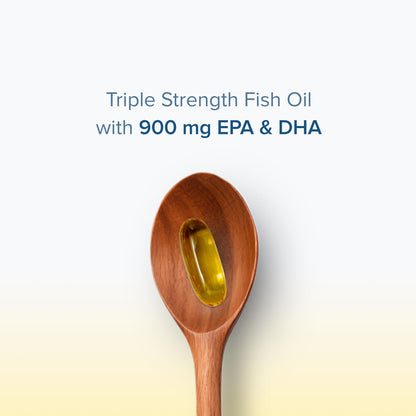 GNC Triple Strength Fish Oil 1500mg Omega-3 with 900mg EPA & DHA | 240 Softgels | For Heart, Healthy Cholesterol, Joint Comfort, Focus & Vision | Enteric-Coated for No Fishy Aftertaste |USA Formulated