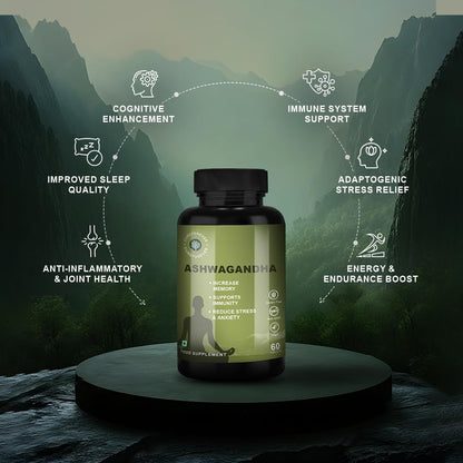 CUREFOREVER Ashwagandha Supplement 1200mg - 60 Tablets for Men & Women,- image 6