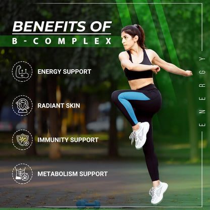 Divya Himalayan Plant-Based B-Complex Support Supplement, 60 Tablets, Supports Energy, Mood & Metabolism, Herbal Blend with B Vitamins
