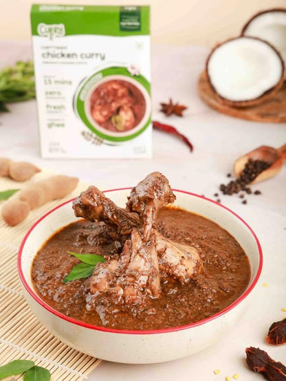 CURRYiT Chettinad Chicken Curry Paste 250g | Ready to Cook in 15 mins | Serves 4-6 | Just add Fresh Mutton, Meat, Fish | Goodness of Ghee | No Preservatives | Eat with Chawal Roti | Indian Masala Gravy