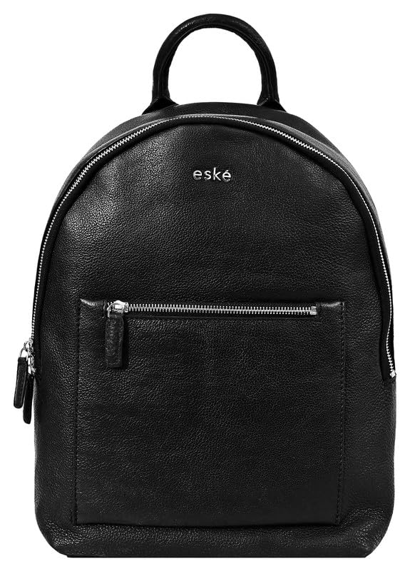 eske Sebastian - Genuine Leather Unisex 30 L Backpack - Fits Upto 13" Inch Laptop - Trolley Strap - Water Resistant - Spacious Compartment - Adjustable Strap