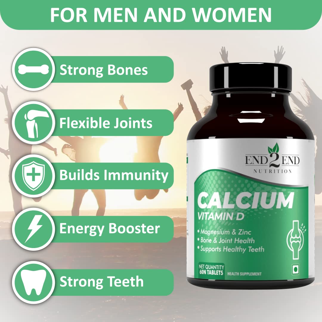 End2End Nutrition Joint Move and Calcium | Joint Support and Bone Care - 60x2