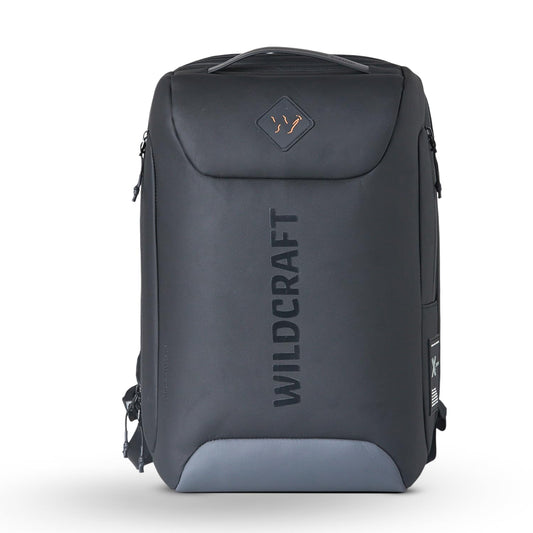 Wildcraft Torres Pro 20 Ltrs Laptop Backpack for Travel Gym Office | Unisex Backpack with Rain Cover | Durable & Spacious Bag for Men & Women 44 x30 x15Cm (Black)