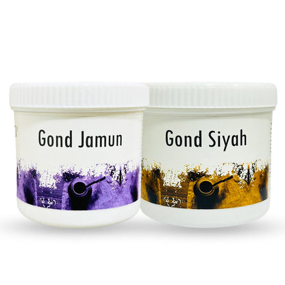 Hakim Suleman's Gond Jamun and Gond Siyah Raw Combo Pack | Herbal Daily Wellness Essentials | Convenient Lifestyle Duo