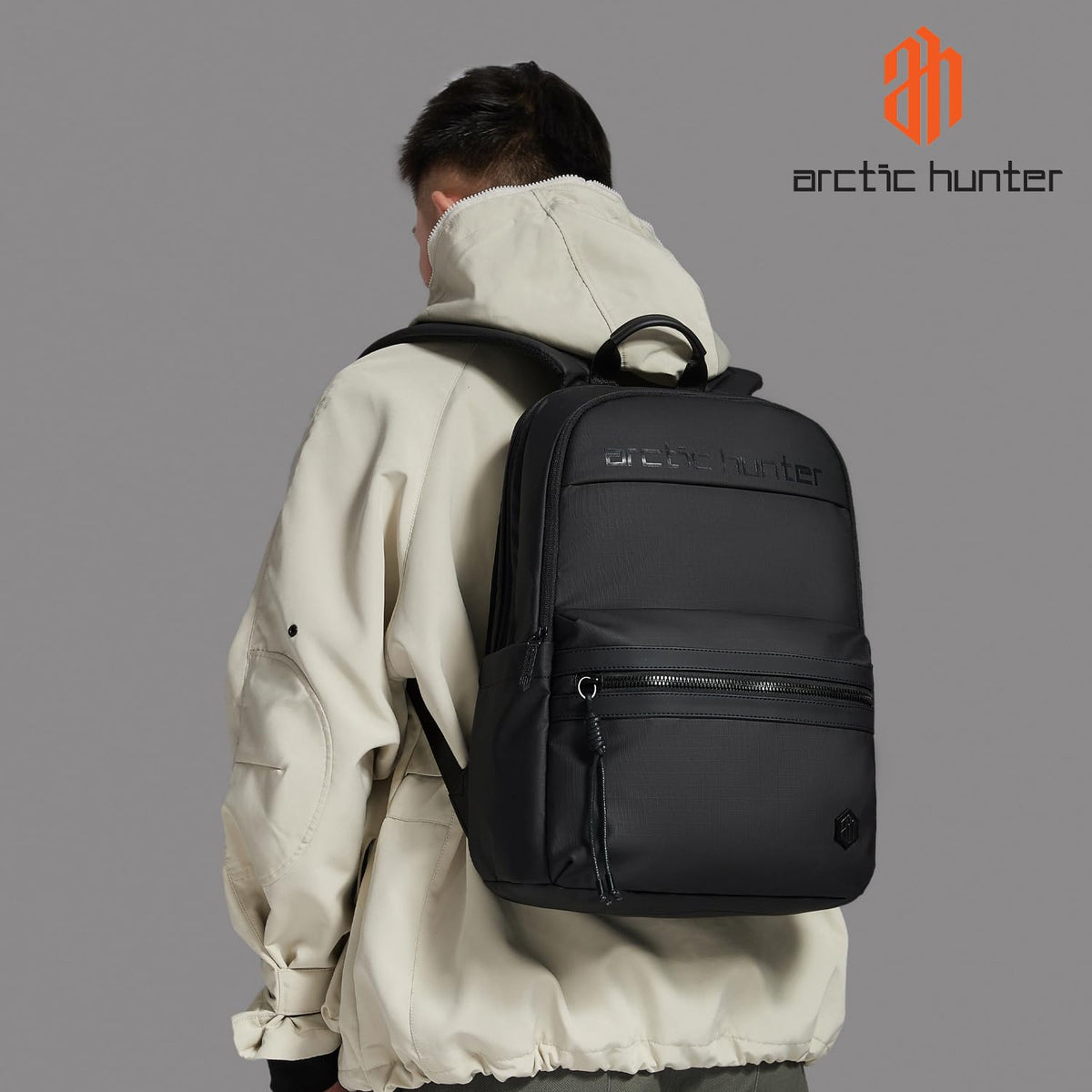 Arctic Hunter Compact Backpack for Men Women 21L One-Day-Capacity Slim 15.6" Laptop Bag Sleek Lightweight Water-resistant Small Laptop Backpack for Casual College Daypack