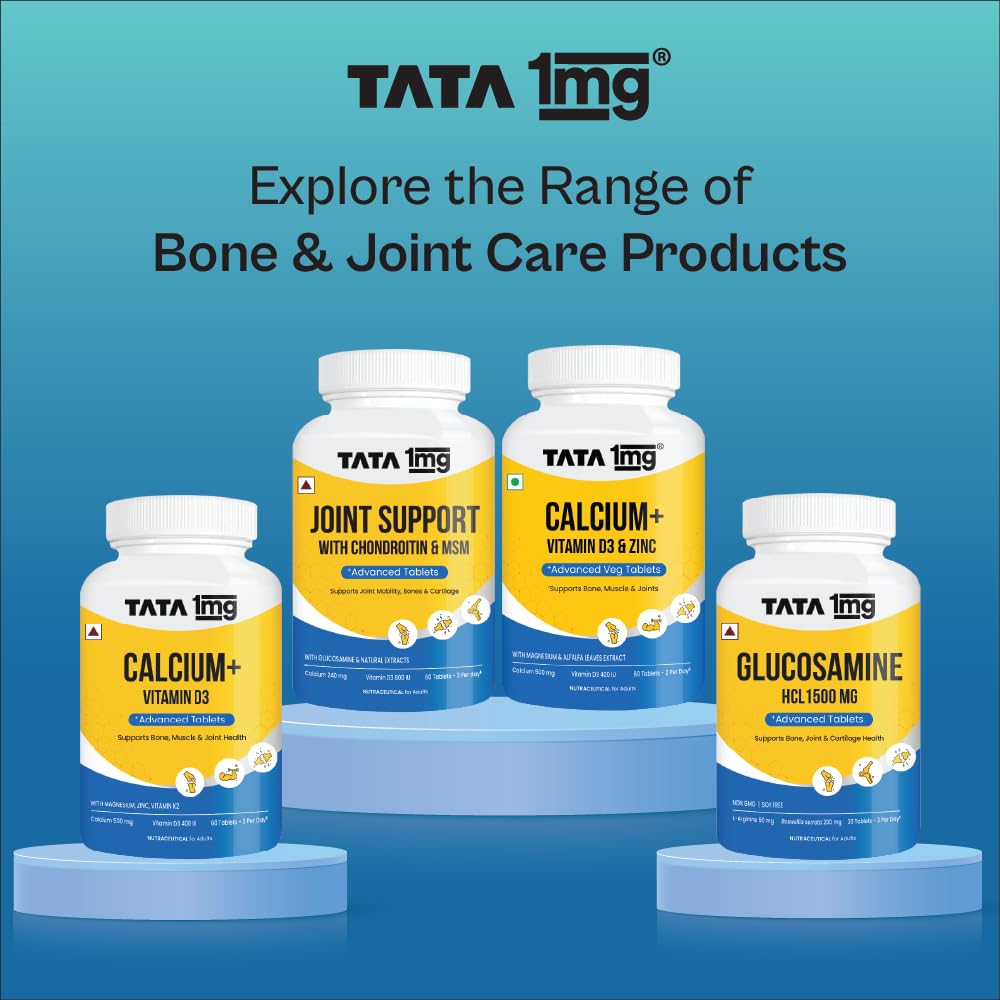 Tata 1mg Calcium + Vitamin D3, Zinc, Magnesium and Alfalfa Tablet for M- image 3