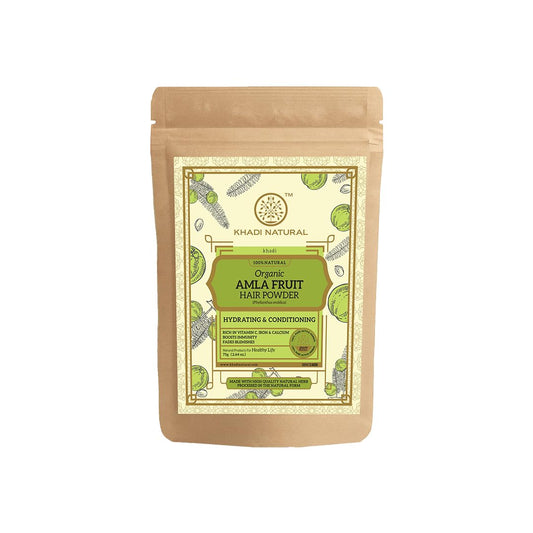 Khadi Natural Amla Fruit Organic Powder | Hair Growth & Shine Booster | Strengthens Roots, Prevents Hairfall | No Chemicals | For all hair types | 75 gm