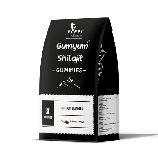Gumyum Shilajit Gummies, Tamarind (Imli) Flavour, Boost Stamina, Endurance & Energy, 75% Fulvic Acid for Overall Immunity and Vitality 30 Gummy