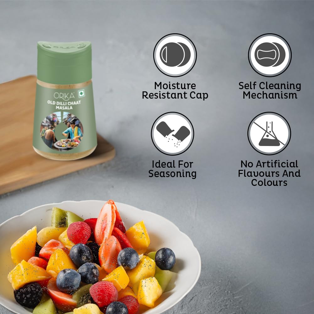 Orika Old Dilli Chat Masala - Premium Spice Blend, 100% Pure and Natural, Perfect for Flavoring Indian Snacks and Dishes, 80g