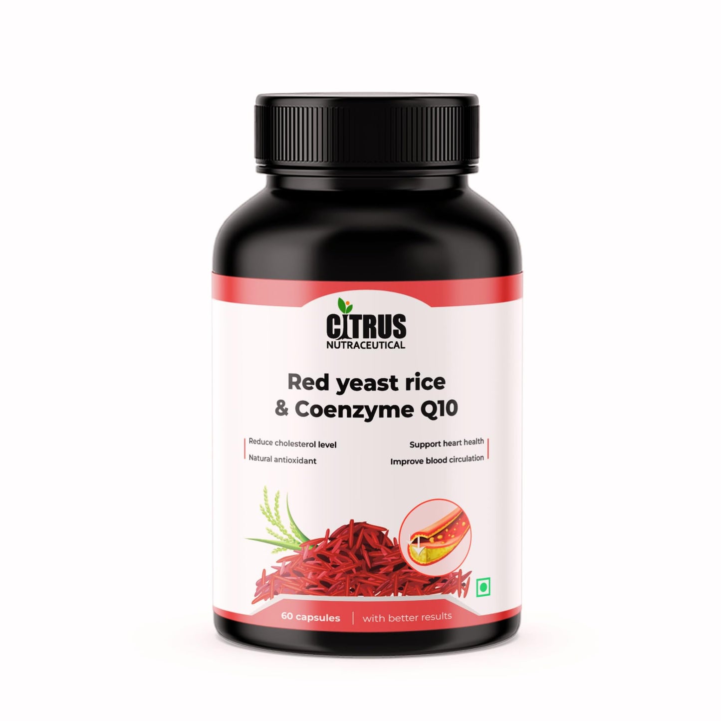 CITRUS NUTRACEUTICAL Red Yeast Rice 600mg & CoQ10 100mg Capsules