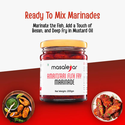 Masalejar Amritsari Fish Fry Marinade 200g, Ready to Cook Spice Mix for Fish Masala, Fish Curry Masala, Chicken Masala, Mutton Masala, Tandoori Masala & Chicken Marinade
