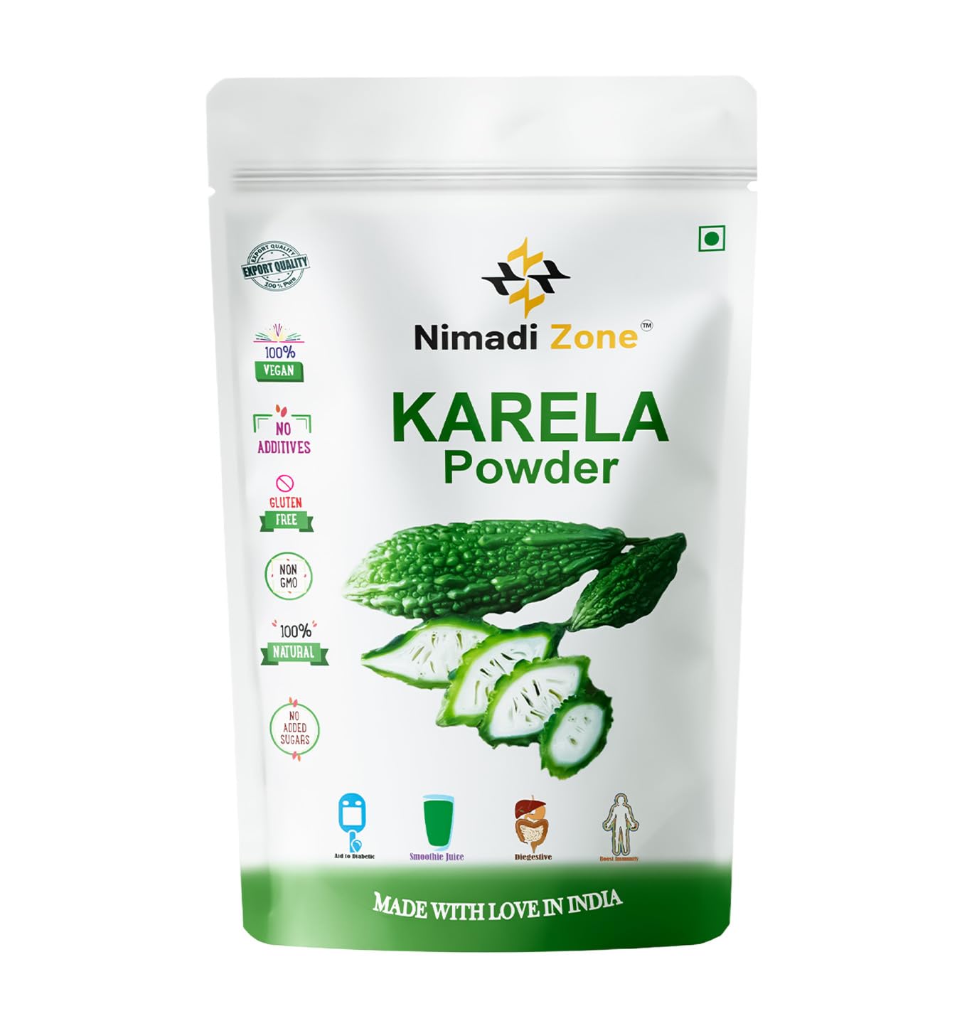 Nimadi Zone Natural Karela Powder for Diabetes 100 gm with Unique Flavor Rich in