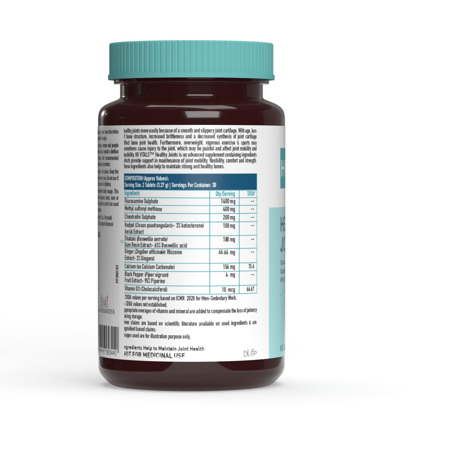 HealthKart HK Vitals Joint Supplement, with Glucosamine 1400mg, Chondro- image 4