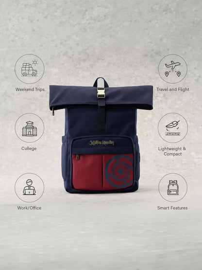 The Souled Store Jujutsu Kaisen: Curse Breaker Backpack | JJK Anime Expandable Roll Top Laptop Backpack 15" Water Resistant Polyester Unisex Travel College Office Bag