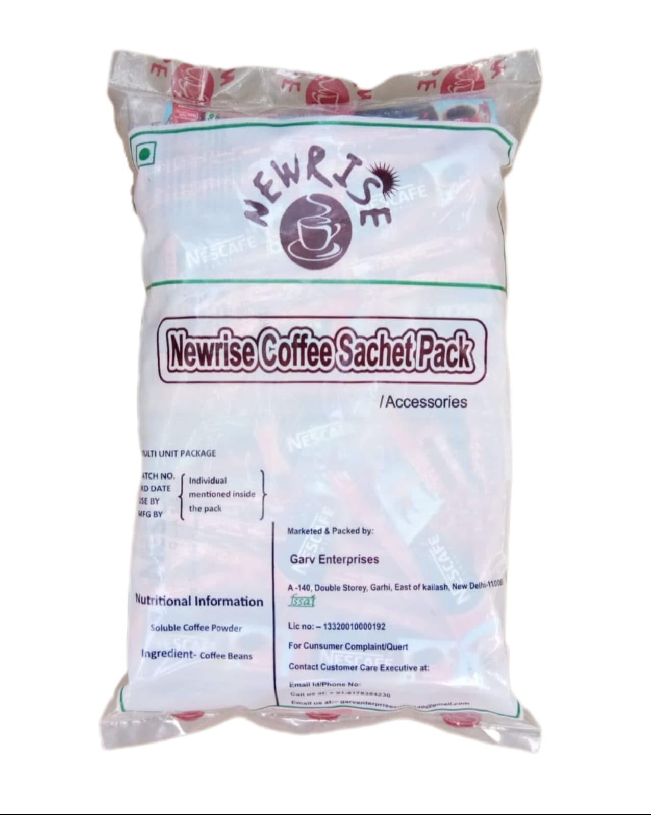 New Rise Coffee Sachet 500 Pcs | Instant Coffee Sachet