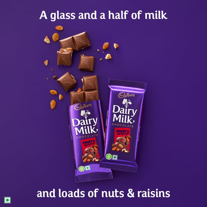 Cadbury Dairy Milk Fruit & Nut Chocolate Bar, Pack of 6 x 80g- image 8