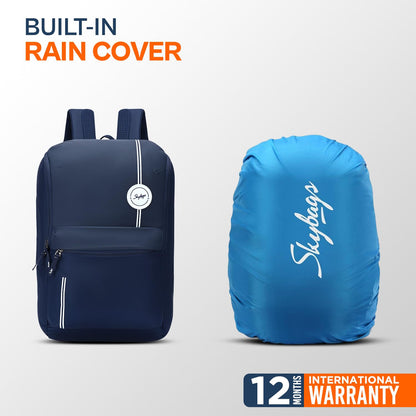 Skybags Rynex 01 XL Formal Backpack 32L with Laptop Compartment for Men & Women With Rain Cover,Smart Sleeve, Ergonomic Back & Shoulder Strap (Navy Blue)