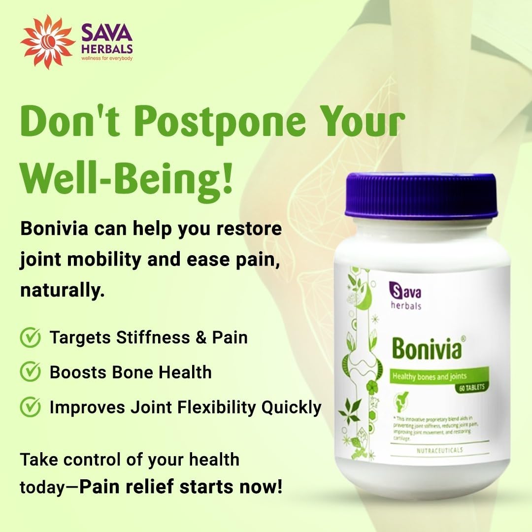 Sava Herbals Bonivia Tablets for Healthy Bones and Joints, 60 Tablets
