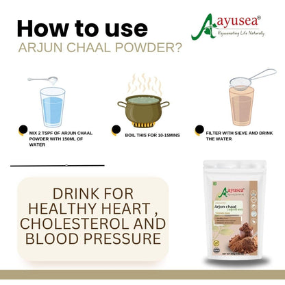 AYUSEA® ASHWAGANDHA POWDER (200g) AND ARJUN CHAAL POWDER (200g) COMBO FOR CARDIOVASCULAR HEALTH AND STRESS MANAGEMENT
