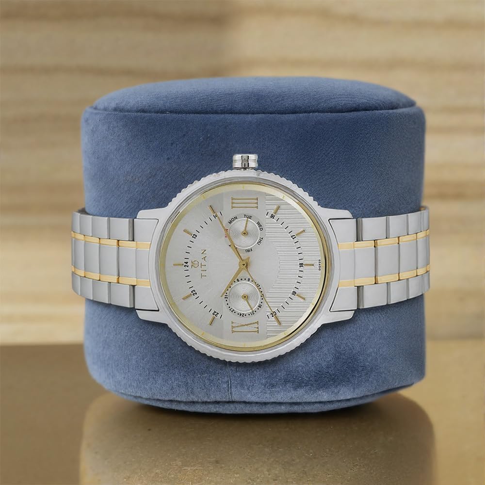 Titan Regalia Baron Analog Silver Dial Men's Watch NM1743BM01/NN1743BM0- image 5