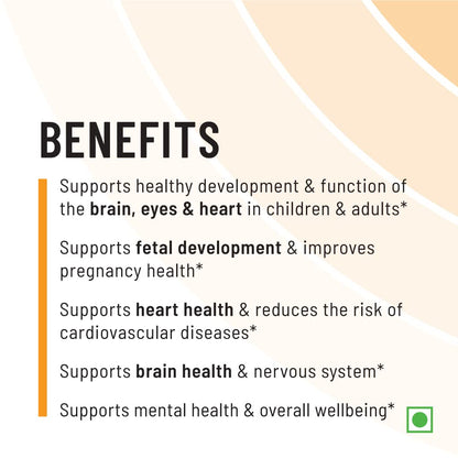 Unived OVEGHA Plant-Based Omega-3 DHA | 1000mg Algae Oil 500mg DHA Per Serving | for Heart, Hair, Skin, Joint, Brain & Eye Health | 60 Vegan Capsules