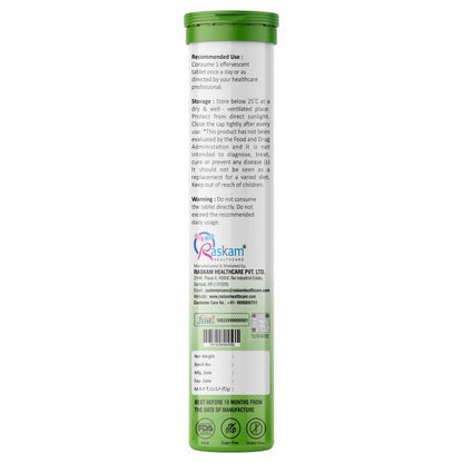 Raskam ACV Moringa Effervescent Tablets | Fizz 15 Tablets in Mixberries Flavour | Natural Energy & Immunity Booster with Antioxidants to Control Cravings | 500mg (Pack of 1)