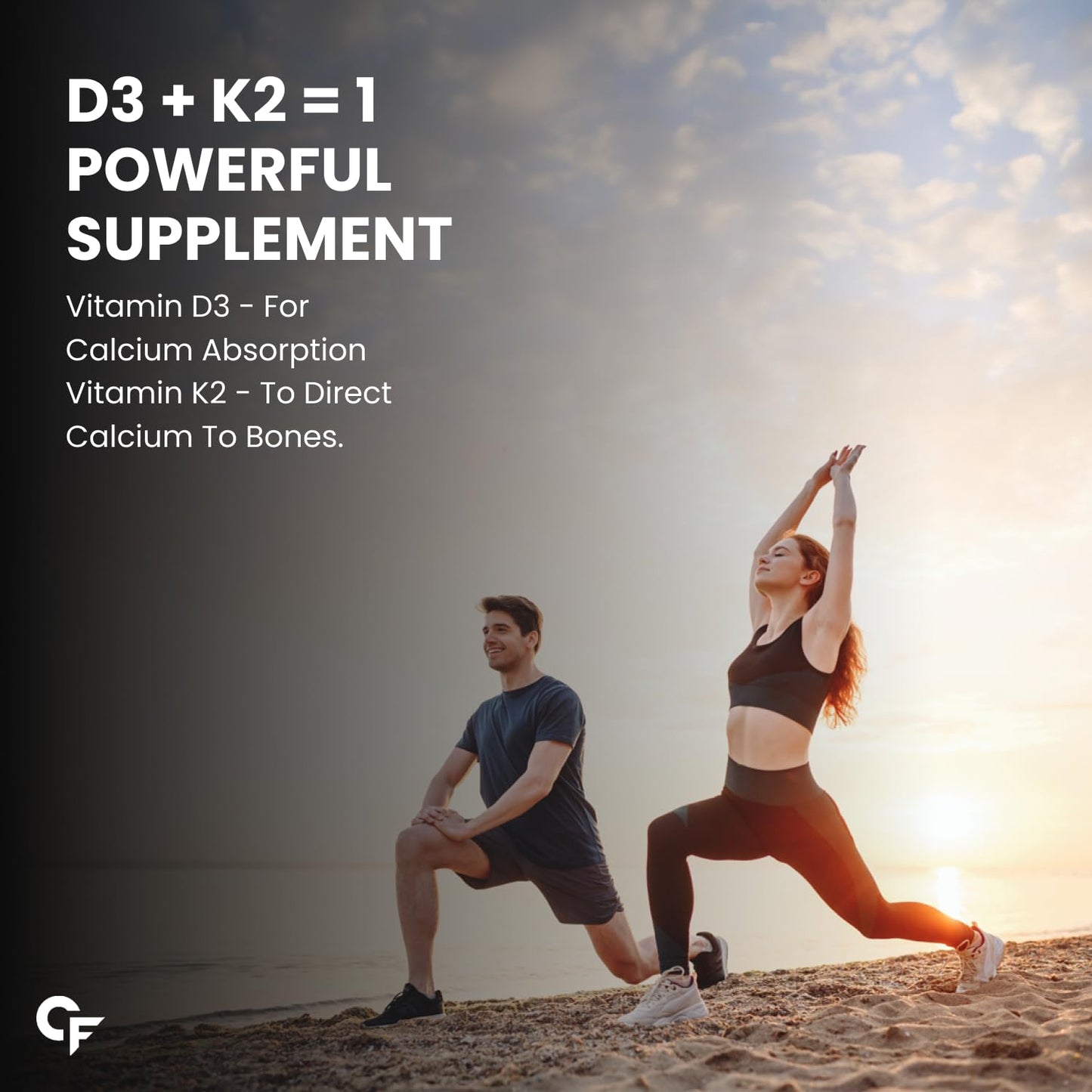 Carbamide Forte Vitamin D3 K2 MK7 | Plant Based Veg Vitamin D Supplement Lichen Source with Vitamin K2 MK7 Menaquinone for Men & Women - 120 Veg Tablets