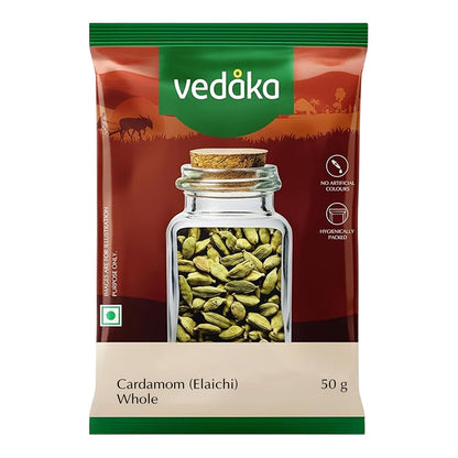 Amazon Brand - Vedaka Whole Cardamom (Elaichi), 50g