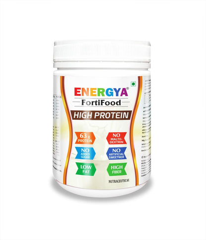 ENERGYA Fortifood High Protein - Dual Protein Source (Dairy + Plant) - Multi-Flavour Taste Makers (Coffee, Mango, Chocolate) - (375gm/ 30 scoops)