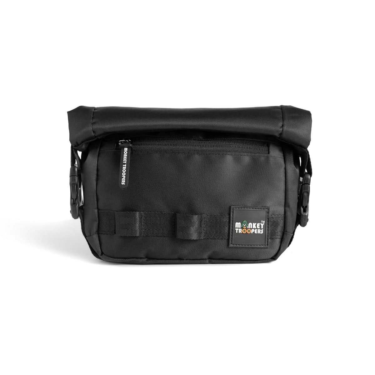 MONKEY TROOPERS Radiant 2.5L Crossbody Sling Bag for Men & Women Roll Top Closure Detachable Mini Pouch Adjustable Strap Organised Compact Storage Lavender Black