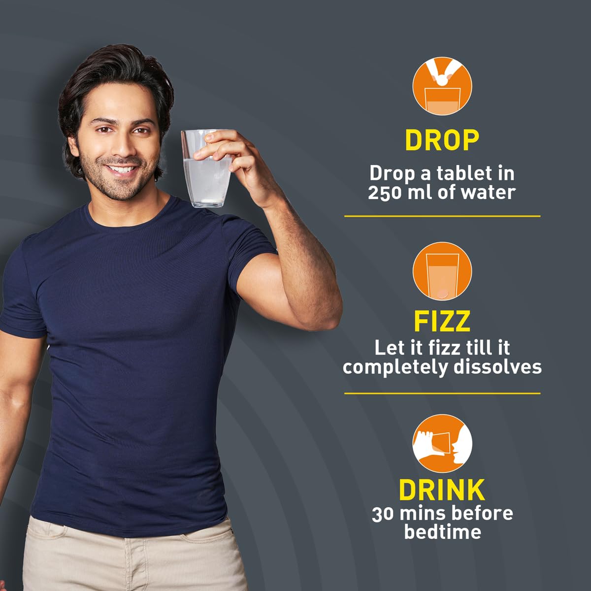 Fast&Up Magnesio - Restful Sleep Supplement - Magnesium & Zinc for Stress Management & Promoting Deep Sleep (60 Effervescent Tablets, Lime & Lemon Flavor)