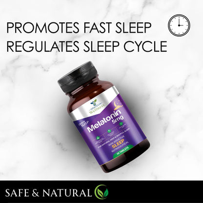 Gentech Wellness Melatonin 5mg tablets for natural deep & restful sleep