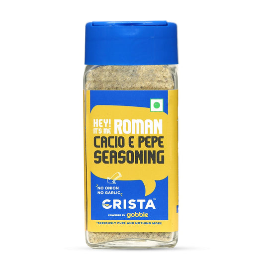 CRISTA Roman Cacio e pepe | Premium Herbs & Spices Blends | No Onion | No Garlic | Zero added Colours, Fillers, Additives & Preservatives | 40gms