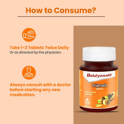 Baidyanath Triphala 60 Tablets- Supports Healthy Digestion | Improves B- image 3