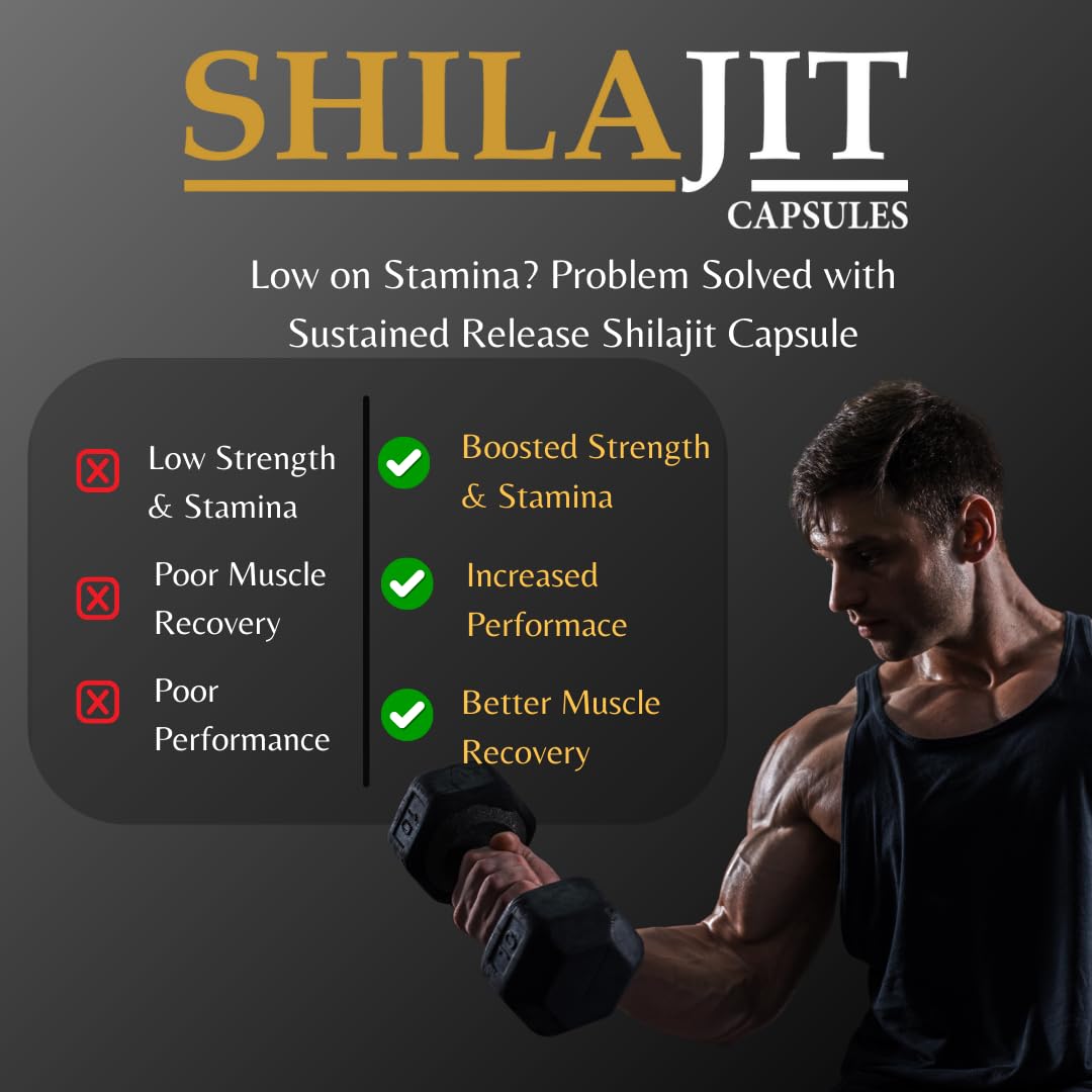 Knoll Shilajit 500mg High-Potency Capsules | Fulvic Acid >20% | Helps Boost Energy & Supports Metabolism | 10 x 3 Veg Caps (Pack Of 3)