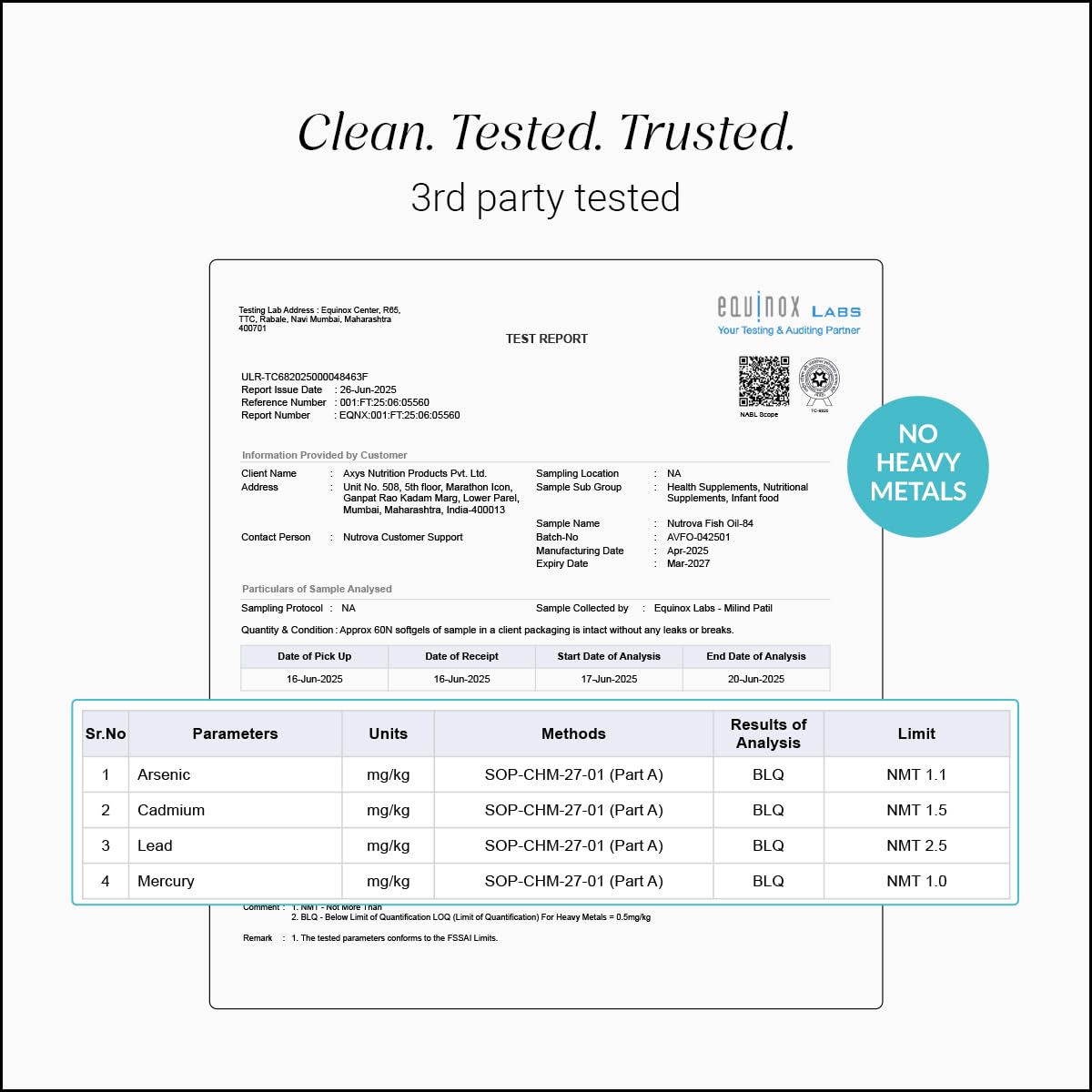NUTROVA Fish Oil 84 Omega-3 High Purity, Heavy Metal Tested, Small Ente- image 2