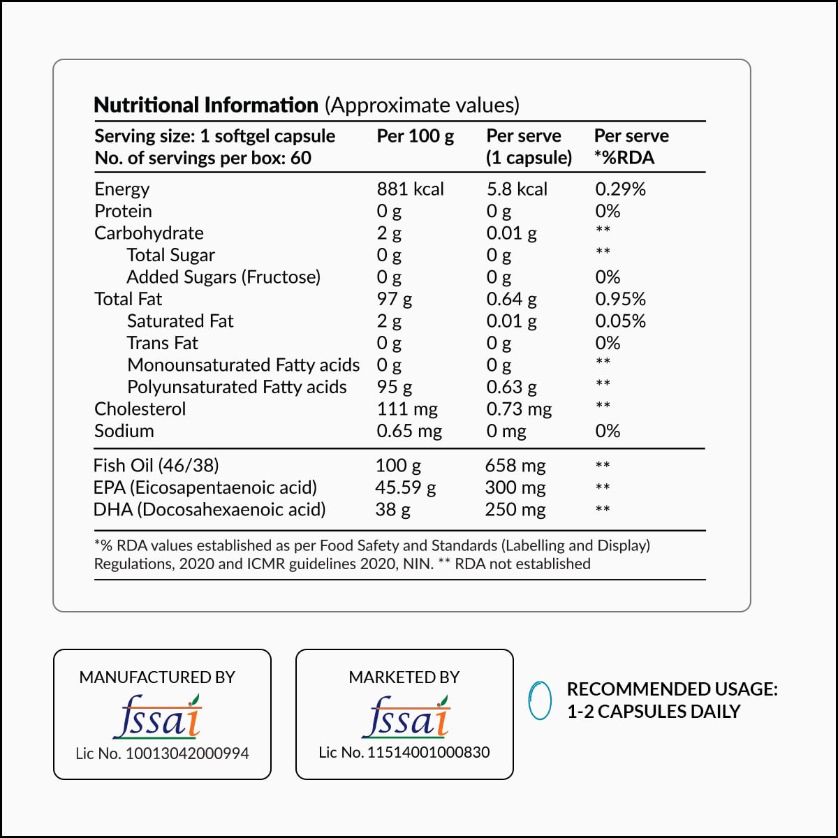 NUTROVA Fish Oil 84 Omega-3 High Purity, Heavy Metal Tested, Small Ente- image 6